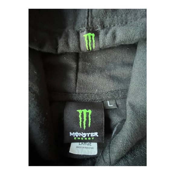 Vintage Monster Energy Hoodie, Large Y2K MX Moto - Picture 3 of 6